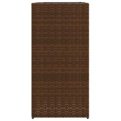 Pflanzkübel 2 Stk. 40X40X80 Cm Poly Rattan