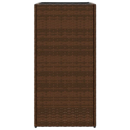 Pflanzkübel 2 Stk. 40X40X80 Cm Poly Rattan