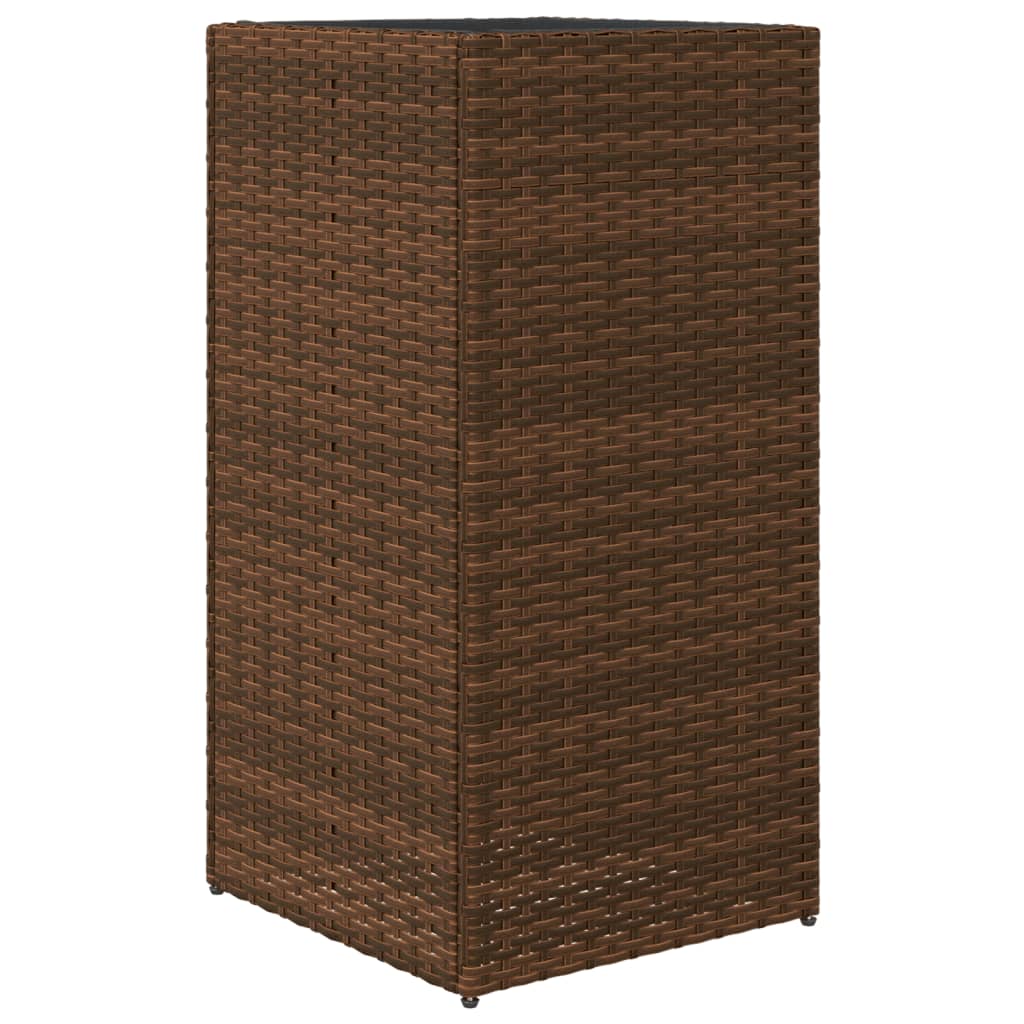 Pflanzkübel 2 Stk. 40X40X80 Cm Poly Rattan