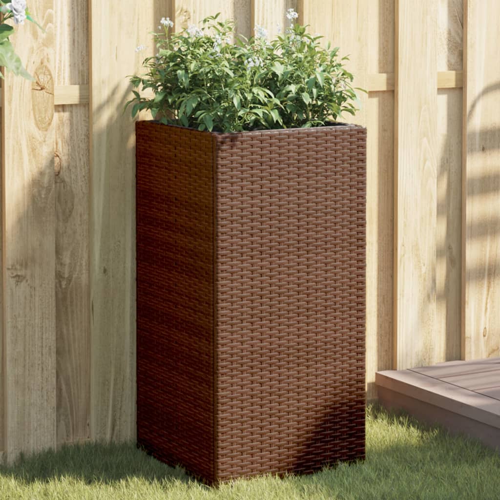 Pflanzkübel 2 Stk. 40X40X80 Cm Poly Rattan