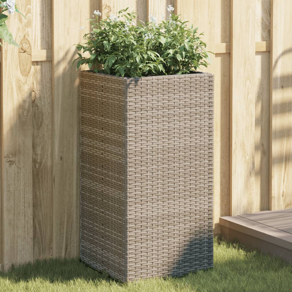 Pflanzkübel 2 Stk. 40X40X80 Cm Poly Rattan