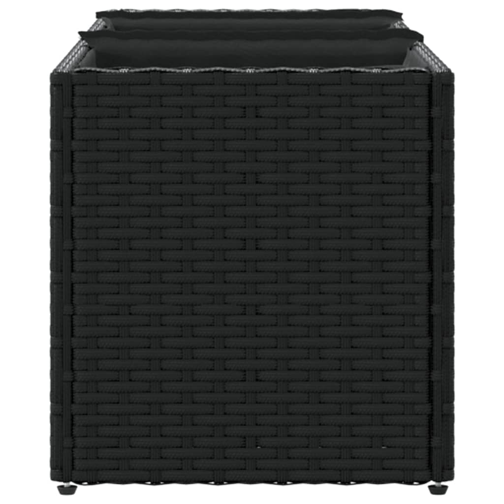 Pflanzkübel Mit 3 Töpfen 2 Stk. 105X30X32Cm Poly Rattan