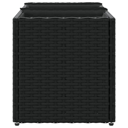 Pflanzkübel Mit 3 Töpfen 2 Stk. 105X30X32Cm Poly Rattan