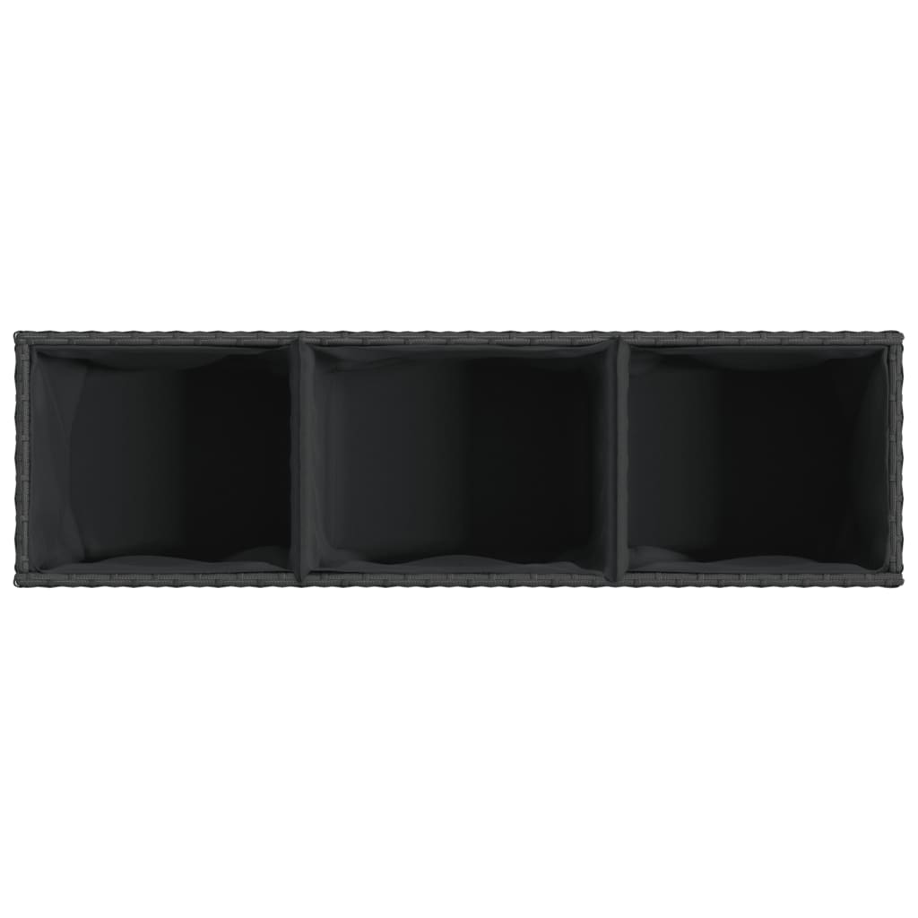 Pflanzkübel Mit 3 Töpfen 2 Stk. 105X30X32Cm Poly Rattan