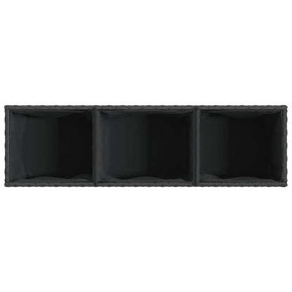 Pflanzkübel Mit 3 Töpfen 2 Stk. 105X30X32Cm Poly Rattan