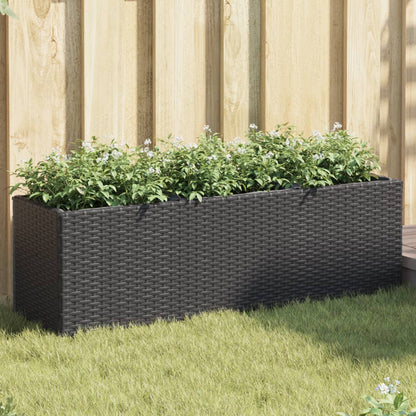 Pflanzkübel Mit 3 Töpfen 2 Stk. 105X30X32Cm Poly Rattan