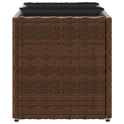 Pflanzkübel Mit 3 Töpfen 2 Stk. 105X30X32 Cm Poly Rattan