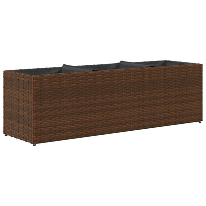 Pflanzkübel Mit 3 Töpfen 2 Stk. 105X30X32 Cm Poly Rattan