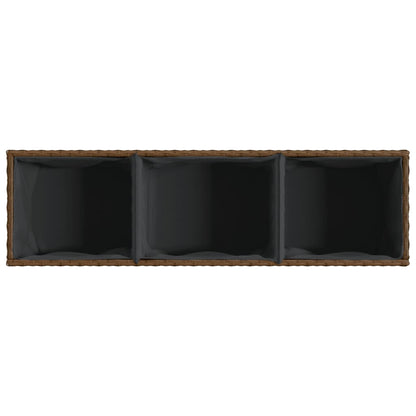 Pflanzkübel Mit 3 Töpfen 2 Stk. 105X30X32 Cm Poly Rattan