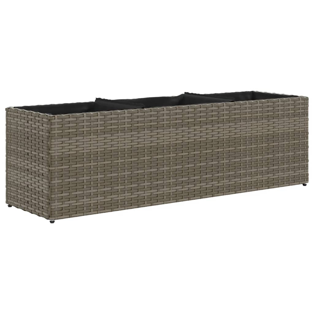 Pflanzkübel Mit 3 Töpfen 2 Stk. 105X30X32 Cm Poly Rattan