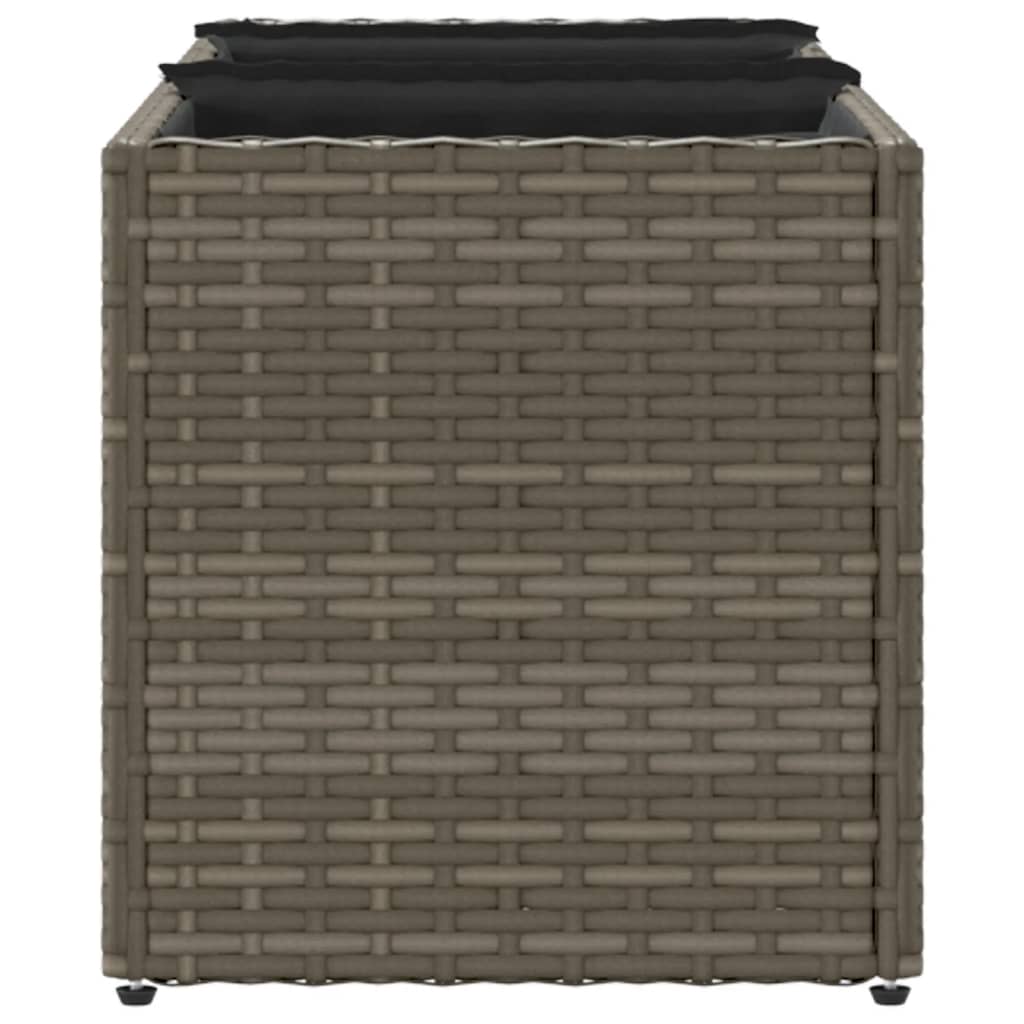 Pflanzkübel Mit 3 Töpfen 2 Stk. 105X30X32 Cm Poly Rattan