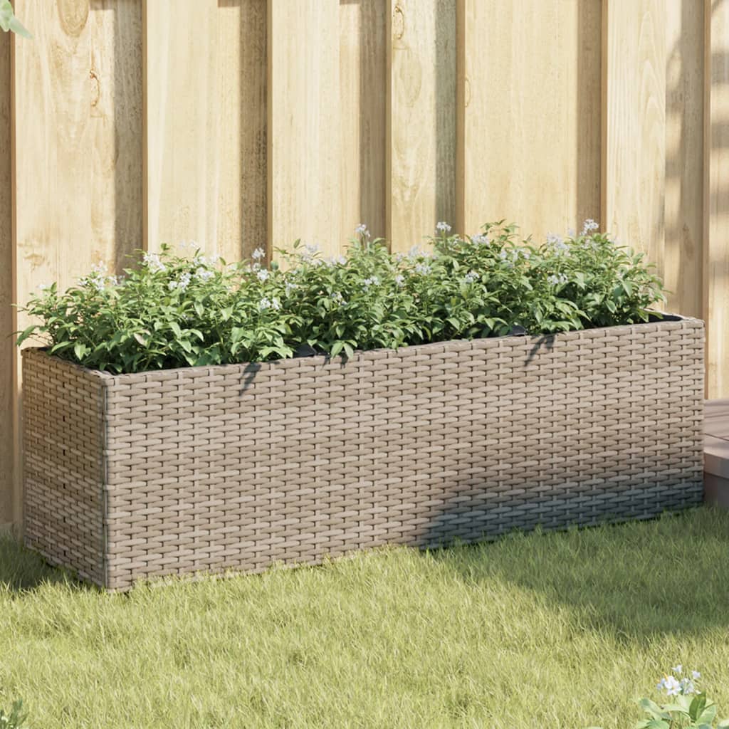 Pflanzkübel Mit 3 Töpfen 2 Stk. 105X30X32 Cm Poly Rattan
