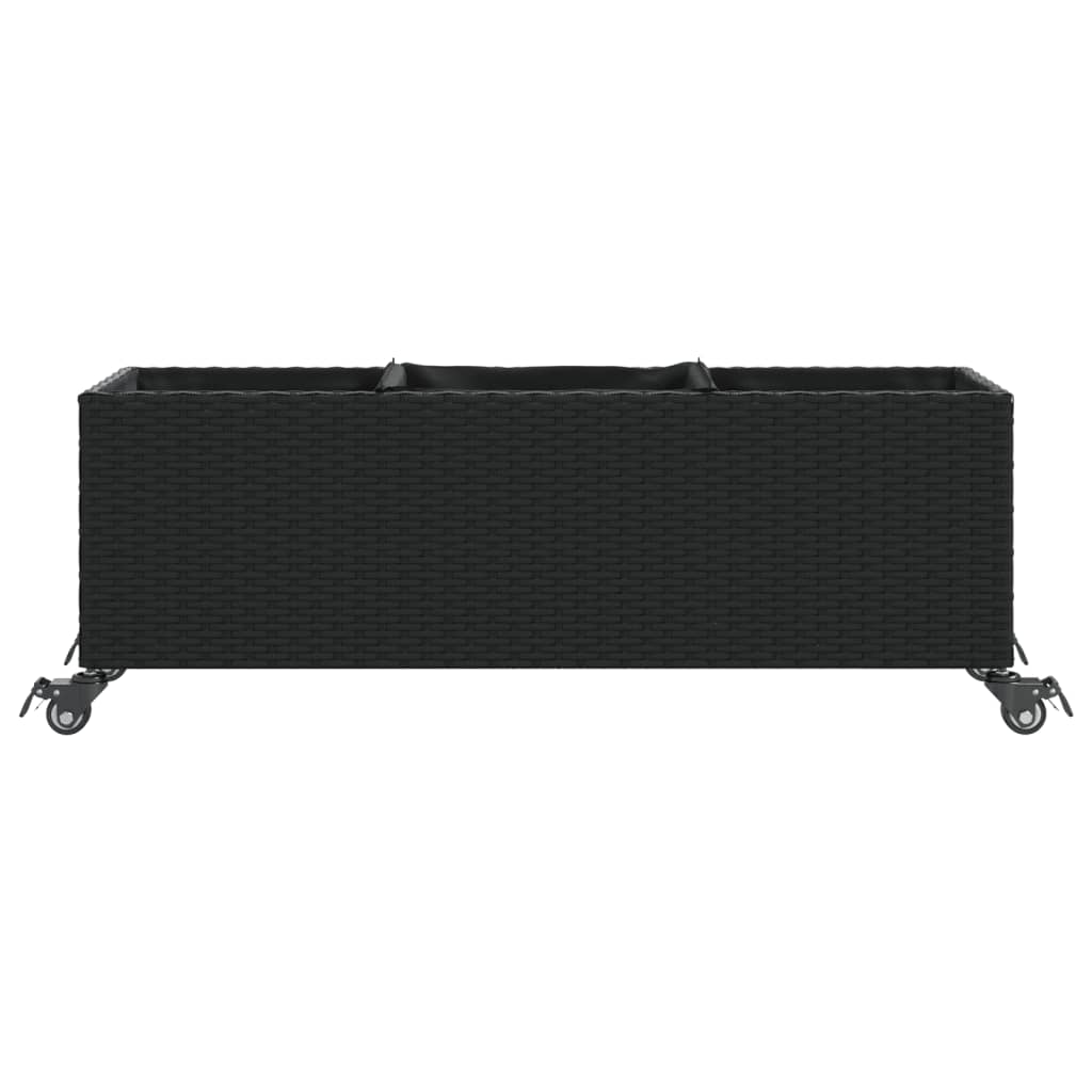 Pflanzkübel Mit Rollen 2 Stk. 107X32X38 Cm Poly Rattan