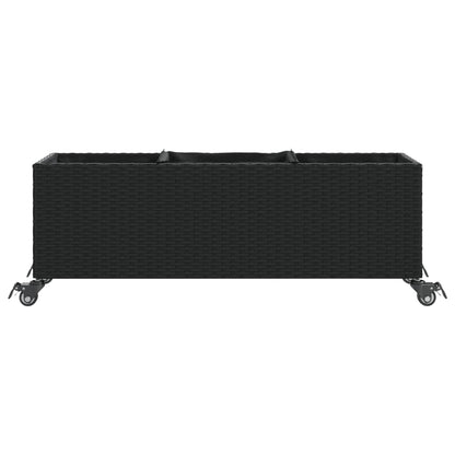 Pflanzkübel Mit Rollen 2 Stk. 107X32X38 Cm Poly Rattan