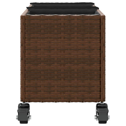 Pflanzkübel Mit Rollen 2 Stk. 107X32X38 Cm Poly Rattan