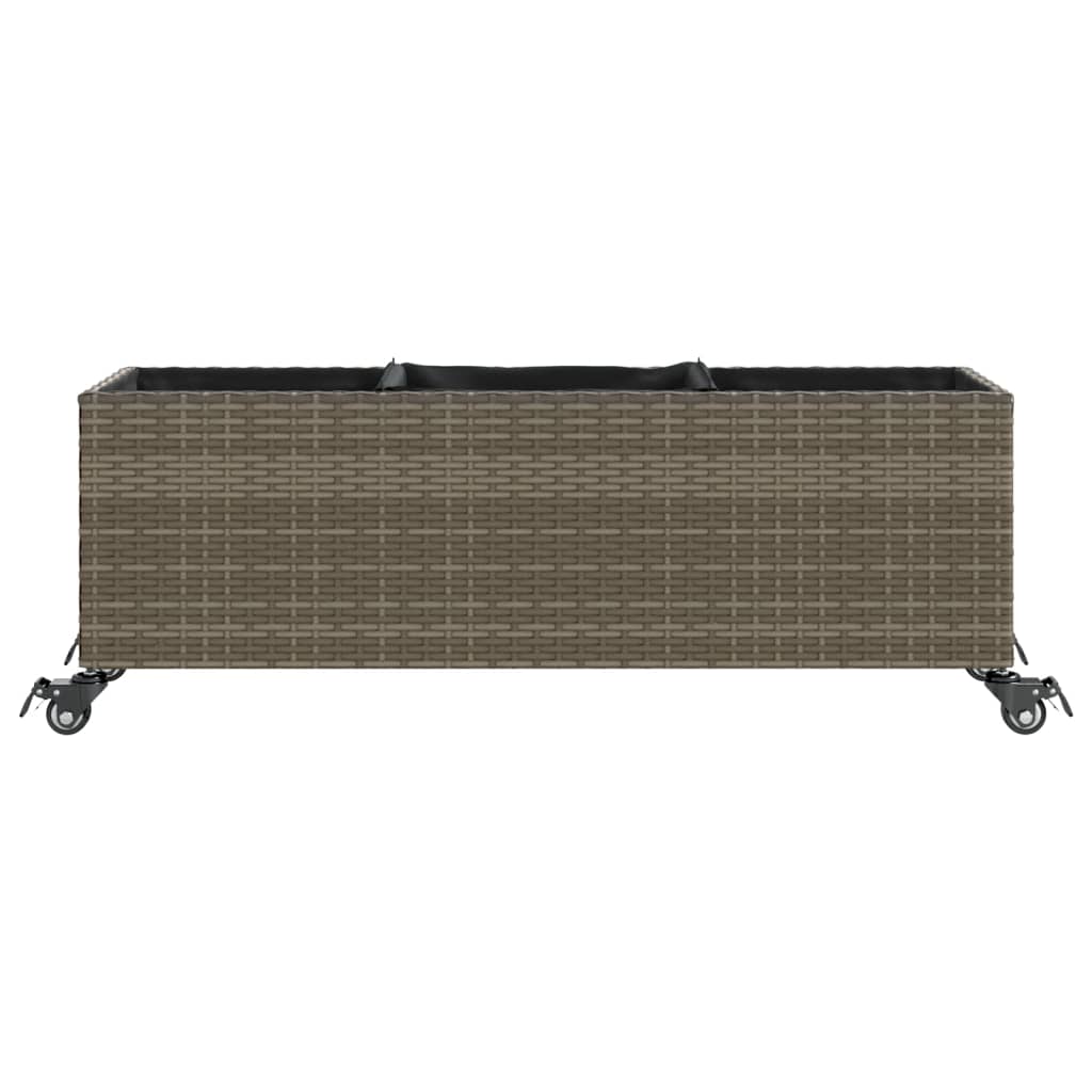 Pflanzkübel Mit Rollen 2 Stk. 107X32X38 Cm Poly Rattan