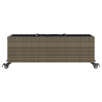 Pflanzkübel Mit Rollen 2 Stk. 107X32X38 Cm Poly Rattan