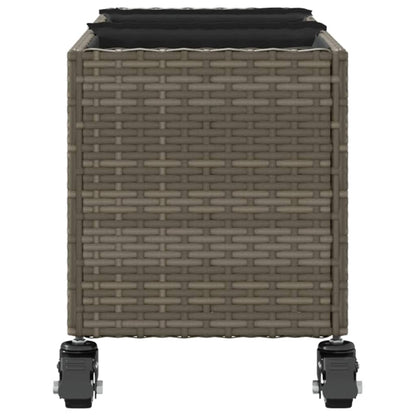 Pflanzkübel Mit Rollen 2 Stk. 107X32X38 Cm Poly Rattan