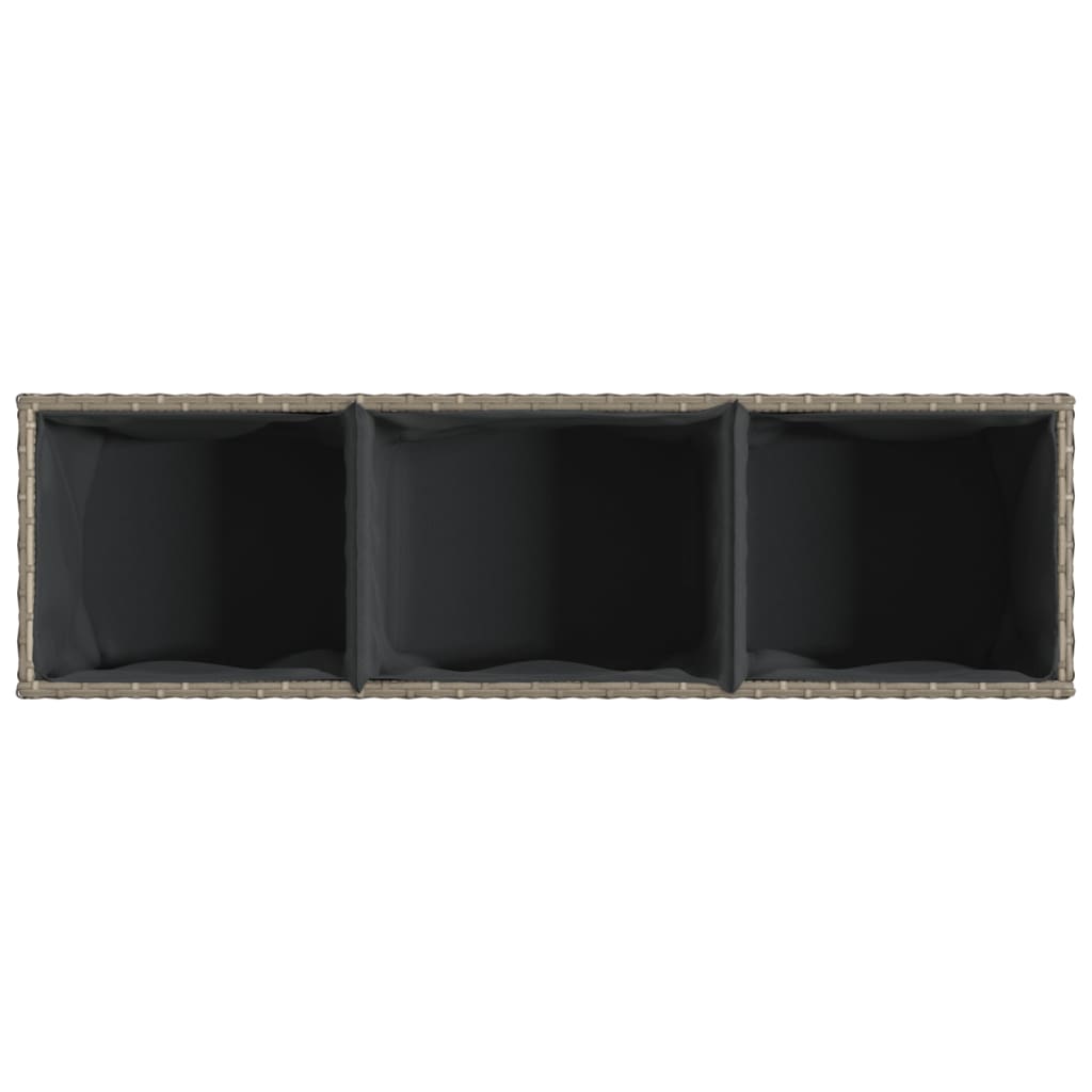 Pflanzkübel Mit Rollen 2 Stk. 107X32X38 Cm Poly Rattan