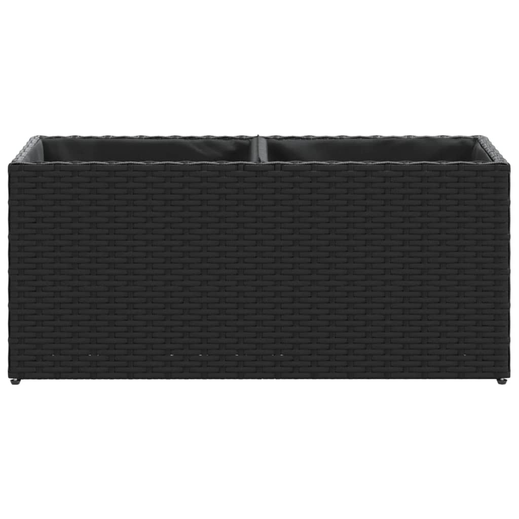 Pflanzkübel Mit 2 Töpfen 2 Stk. 72X30X32 Cm Poly Rattan