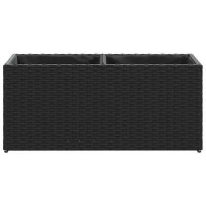 Pflanzkübel Mit 2 Töpfen 2 Stk. 72X30X32 Cm Poly Rattan