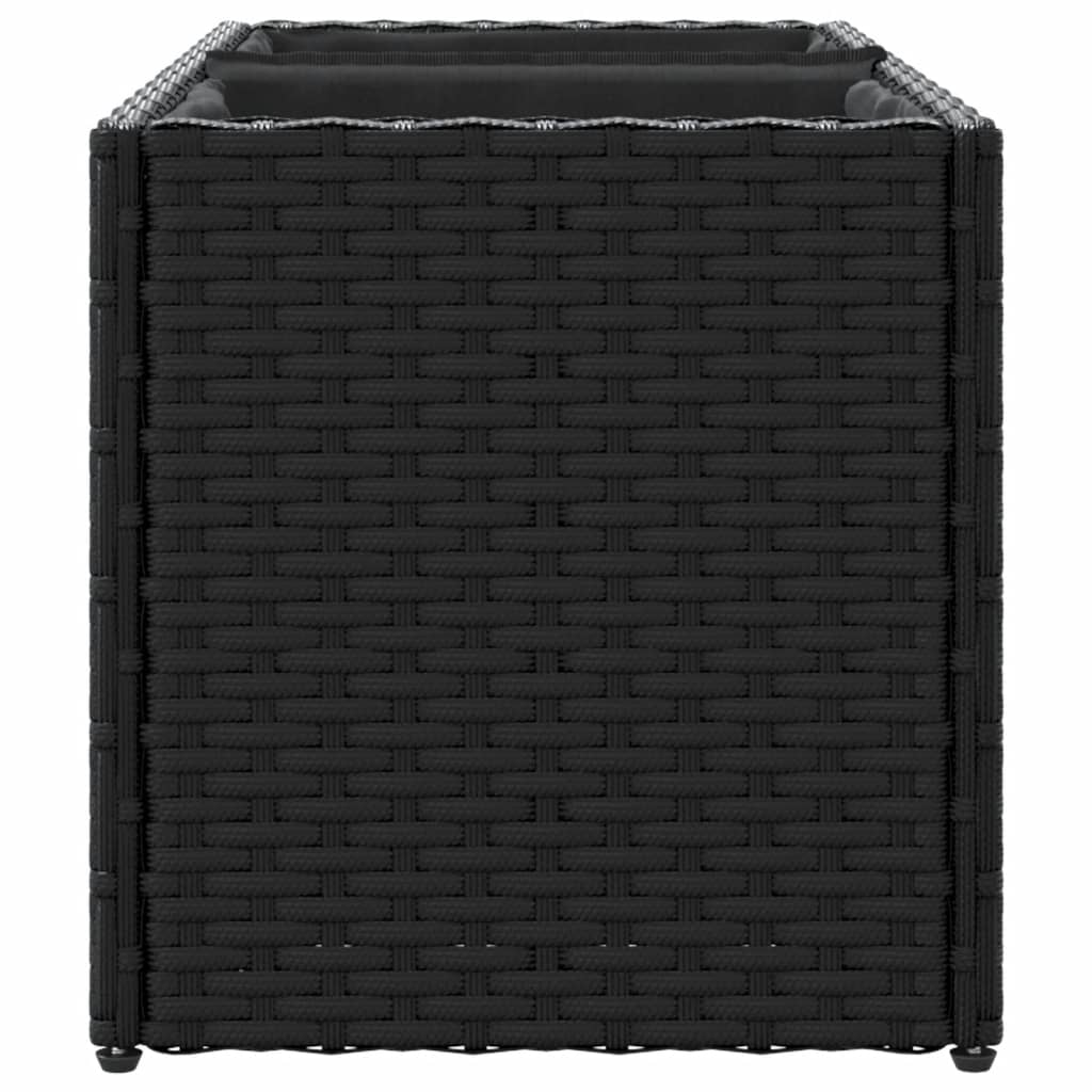 Pflanzkübel Mit 2 Töpfen 2 Stk. 72X30X32 Cm Poly Rattan