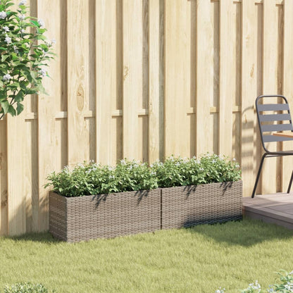 Pflanzkübel Mit 2 Töpfen 2 Stk. 72X30X32 Cm Poly Rattan