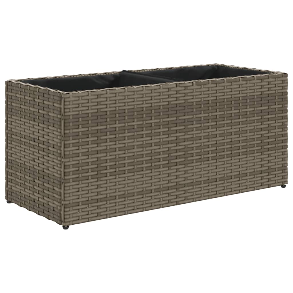 Pflanzkübel Mit 2 Töpfen 2 Stk. 72X30X32 Cm Poly Rattan
