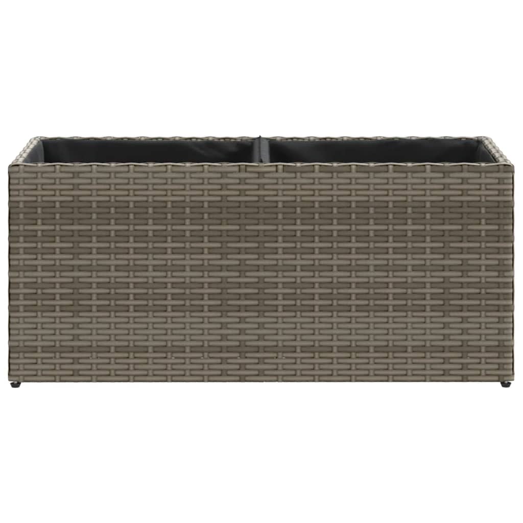 Pflanzkübel Mit 2 Töpfen 2 Stk. 72X30X32 Cm Poly Rattan