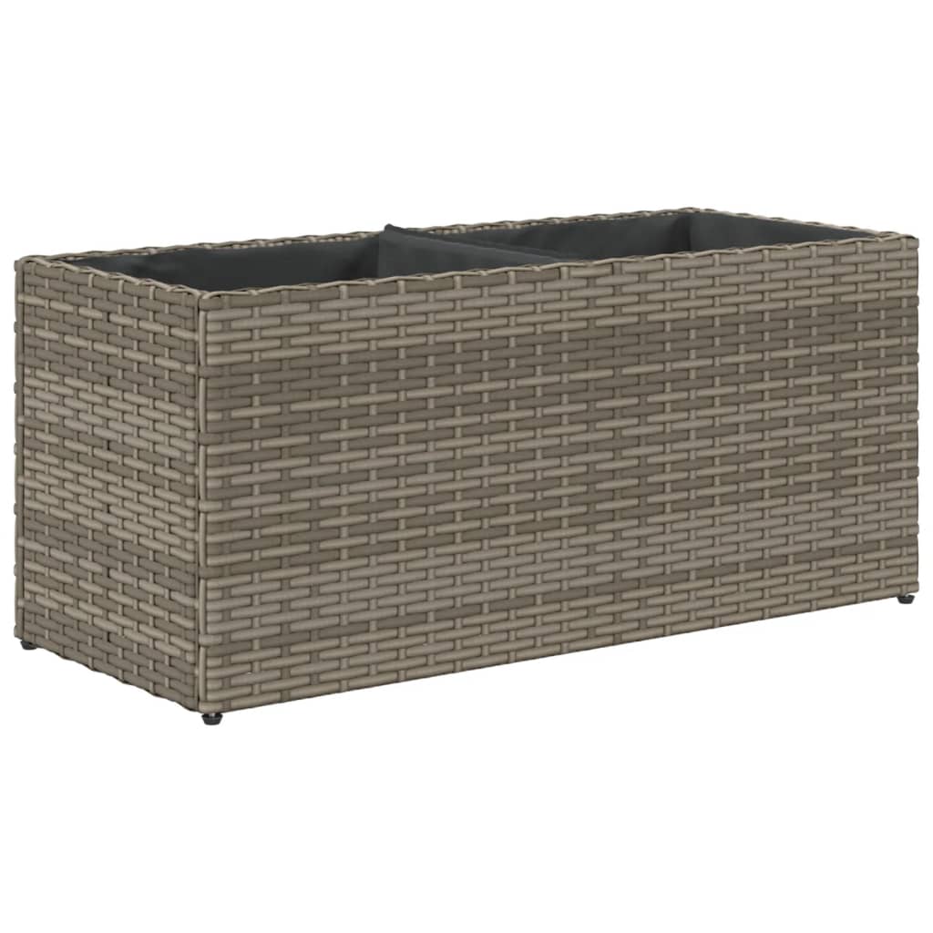 Pflanzkübel Mit 2 Töpfen 2 Stk. 72X30X32 Cm Poly Rattan