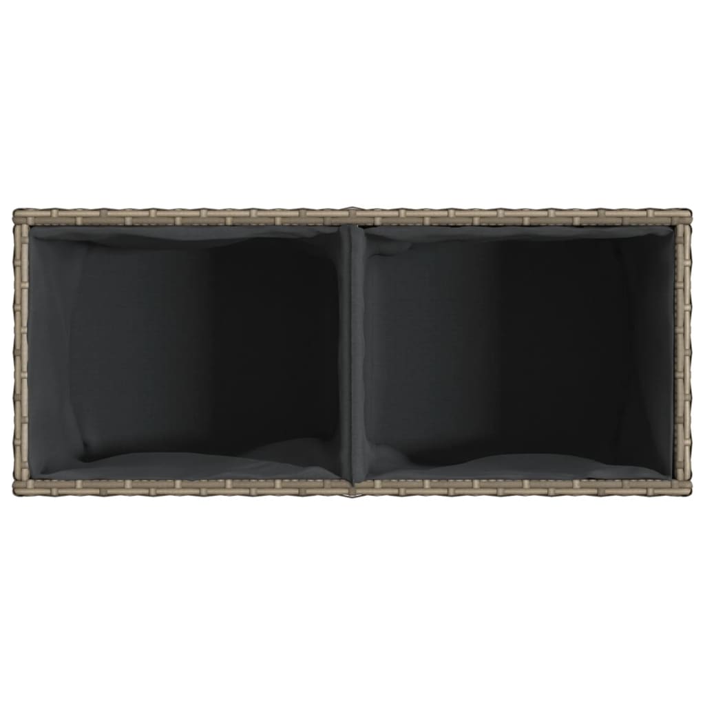 Pflanzkübel Mit 2 Töpfen 2 Stk. 72X30X32 Cm Poly Rattan