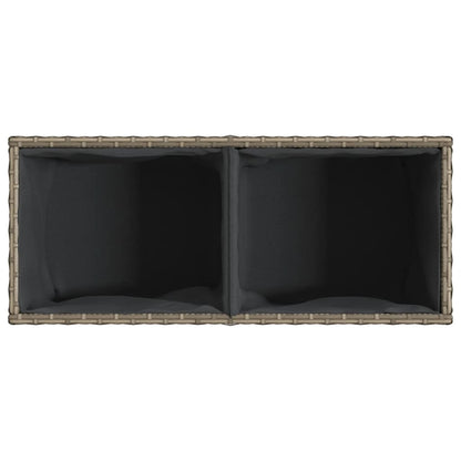 Pflanzkübel Mit 2 Töpfen 2 Stk. 72X30X32 Cm Poly Rattan
