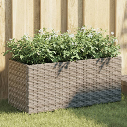 Pflanzkübel Mit 2 Töpfen 2 Stk. 72X30X32 Cm Poly Rattan
