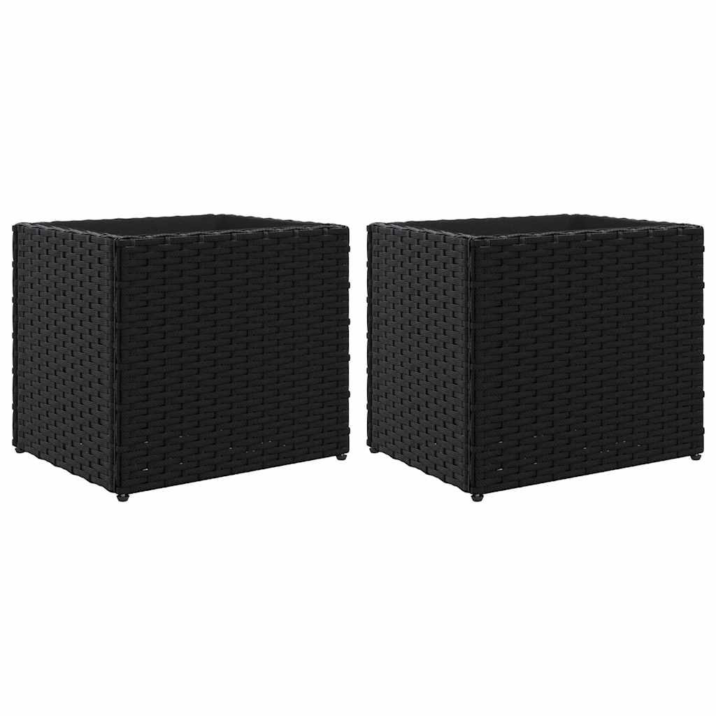 Pflanzkübel 2 Stk. 36X30X32 Cm Poly Rattan