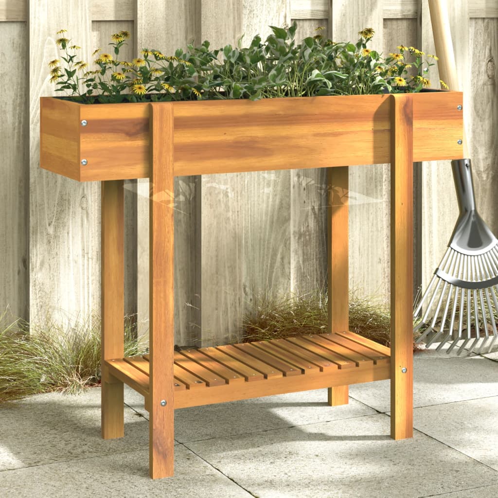 Hochbeet 90X30X75 Cm Massivholz Akazie