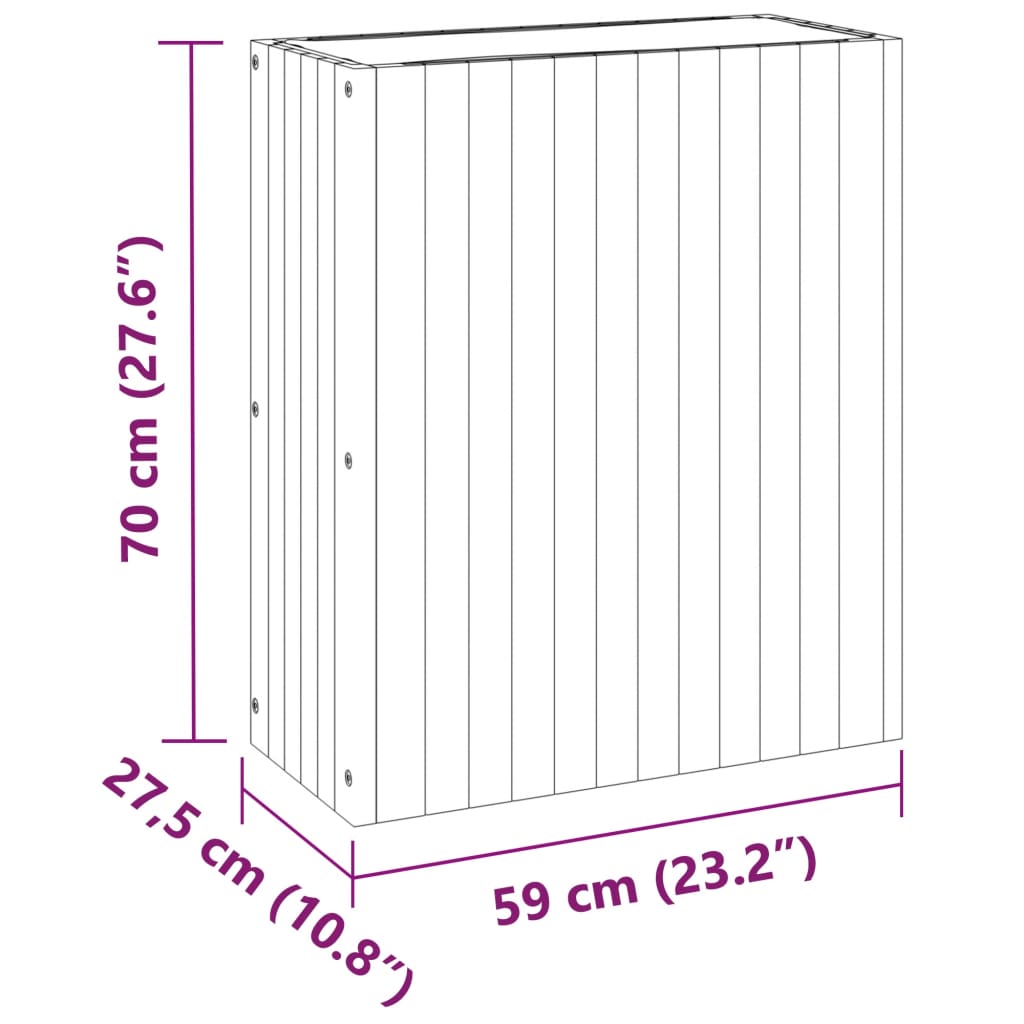 Pflanzkübel 59X27,5X70 Cm Massivholz Akazie