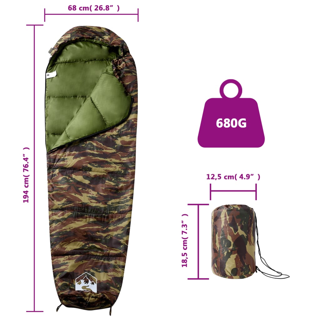 Mumienschlafsack Für Erwachsene Camping 3 Jahreszeiten