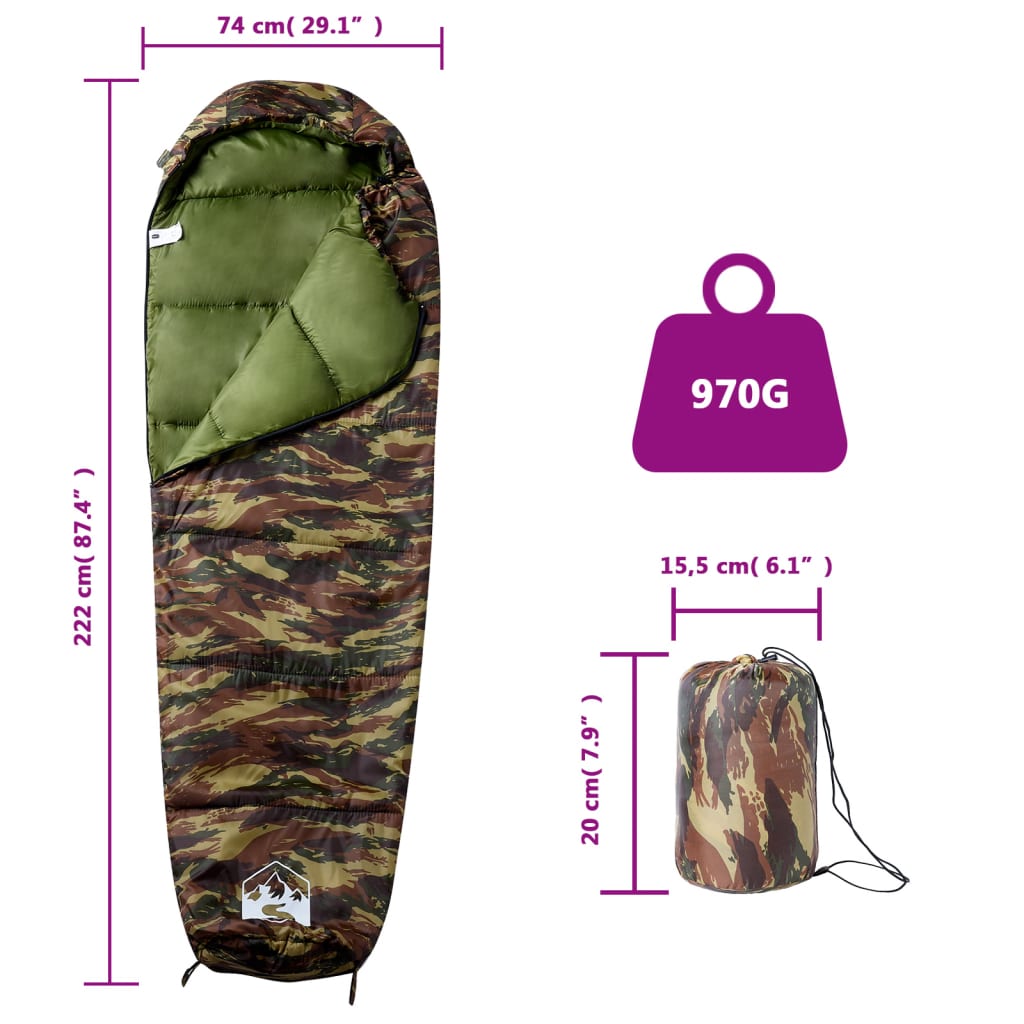 Mumienschlafsack Für Erwachsene Camping 3 Jahreszeiten