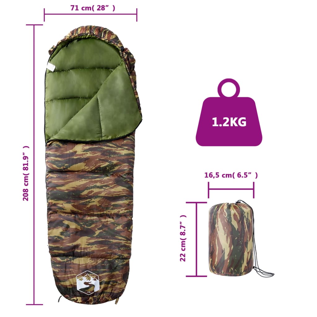 Mumienschlafsack Für Erwachsene Camping 3 Jahreszeiten