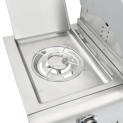 Gasgrill Mit 7 Flammen Silbern Edelstahl