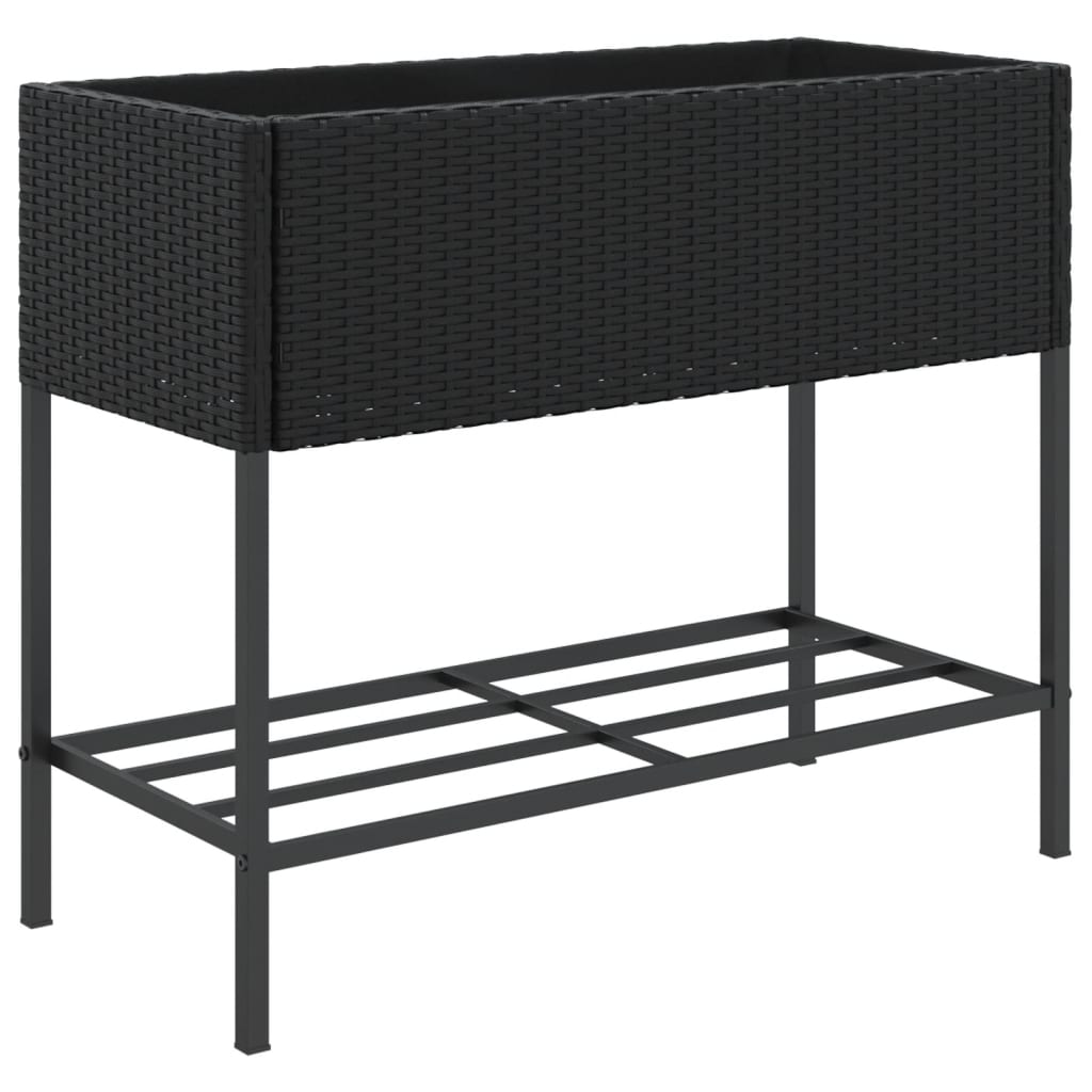 Pflanzkübel Mit Ablage Poly Rattan