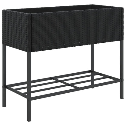 Pflanzkübel Mit Ablage Poly Rattan