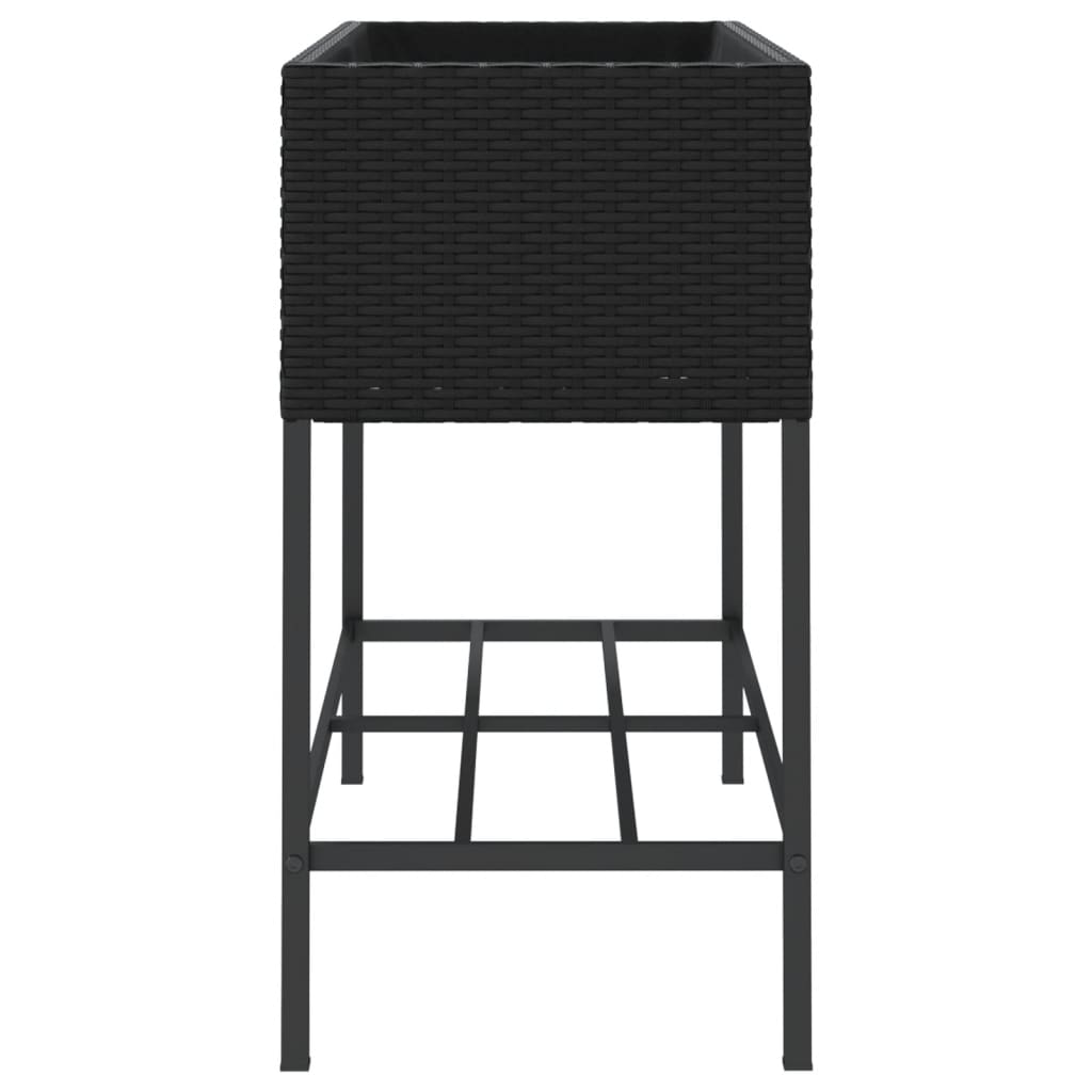 Pflanzkübel Mit Ablage Poly Rattan