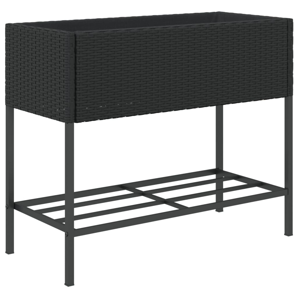 Pflanzkübel Mit Ablage Poly Rattan