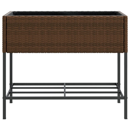 Pflanzkübel Mit Ablage Poly Rattan