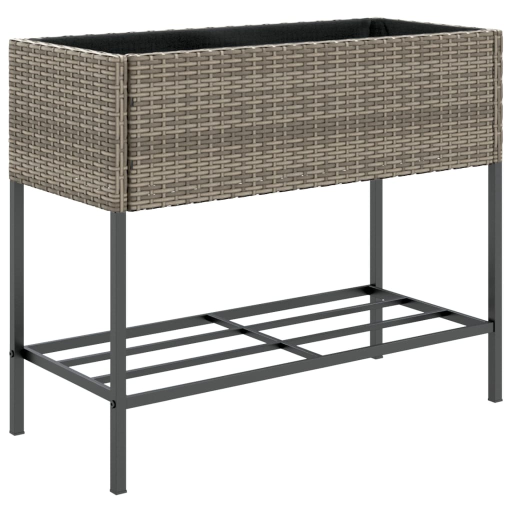 Pflanzkübel Mit Ablage Poly Rattan