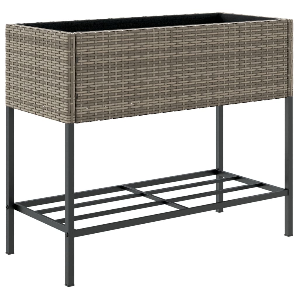 Pflanzkübel Mit Ablage Poly Rattan