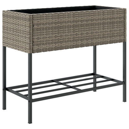 Pflanzkübel Mit Ablage Poly Rattan