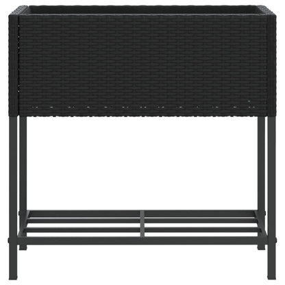 Pflanzkübel Mit Ablage Poly Rattan
