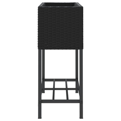 Pflanzkübel Mit Ablage Poly Rattan